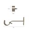Threadmade Home Serena Single Curtain Rod with Contemporary Cap Finial, Polished Nickel - 86"W x 120"L